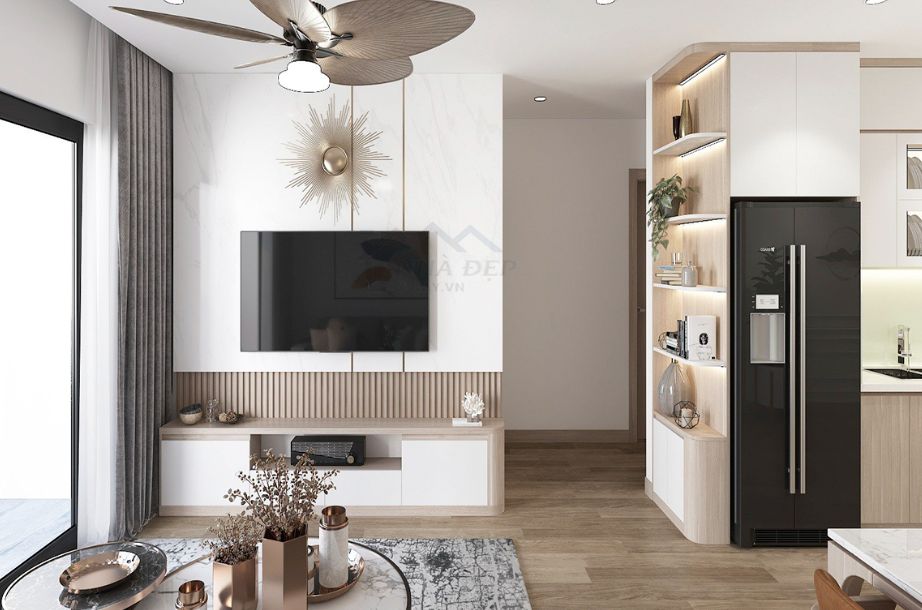Cho thuê căn hộ 3 phòng ngủ toà GS5 The Miami Vinhomes Smart City, DT 74m2, full nội thất sang trọn